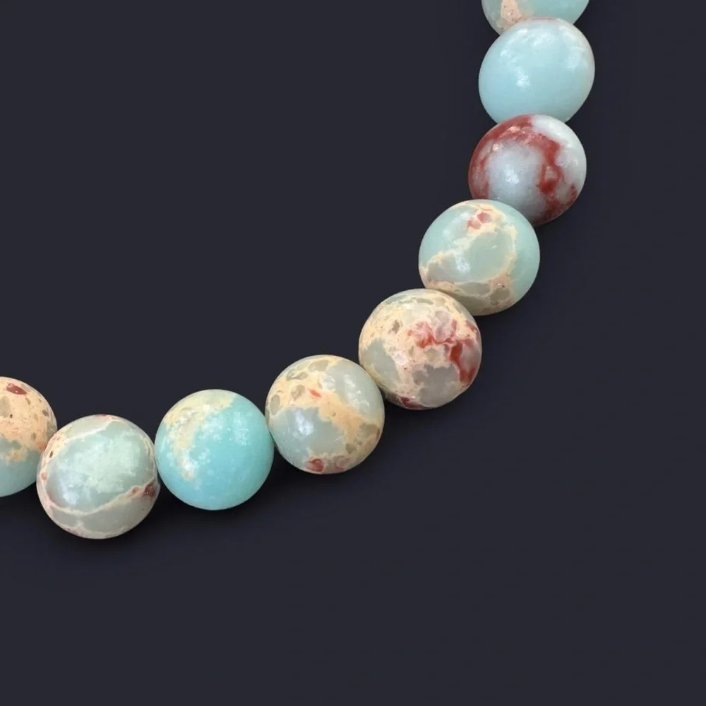 Imperial Jasper Gemstone Bead Bracelet 8mm